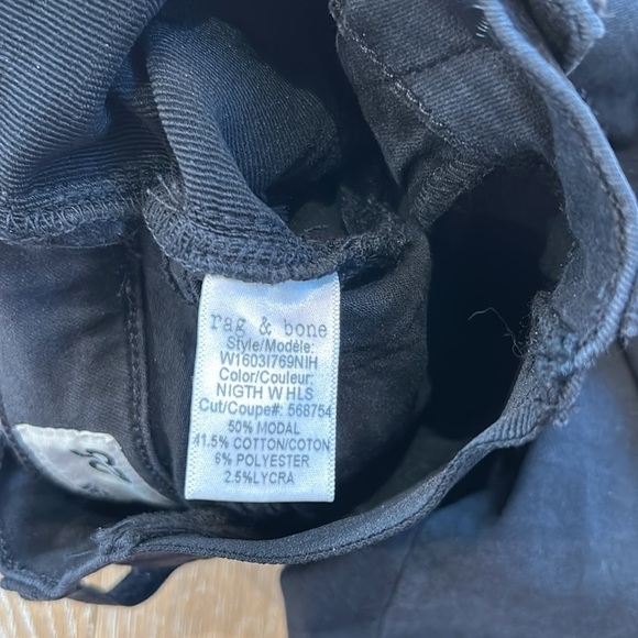 Rag & bone Distressed Black Legging Skinny Jeans - Picture 9 of 12